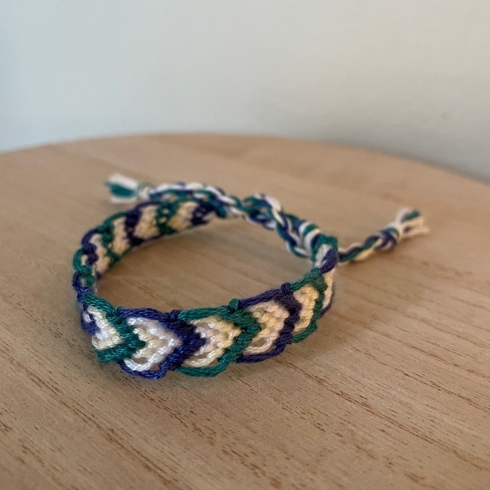 Teal Navy Woven Bracelet